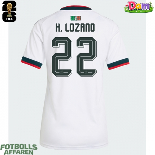 Mexiko Hirving Lozano #22 Bortatröja Kvinnor VM 2026 Kortärmad